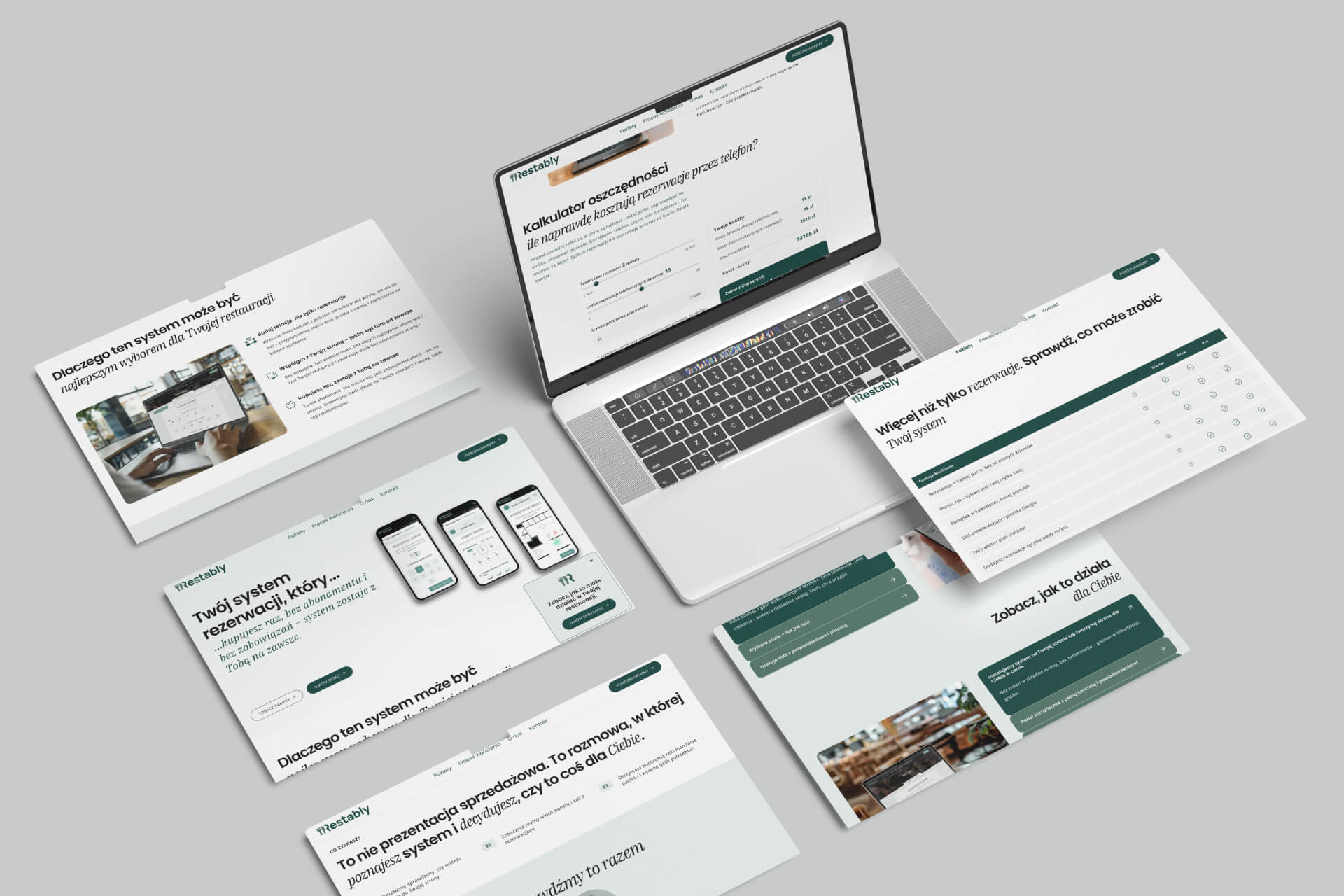 Mockup strony internetowej na laptopie